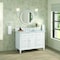 James Martin Vanities 48'' Single Vanity, Bright White w/ 3 CM Carrara White Marble Top 424-V48-BW-3CAR - alternate 3